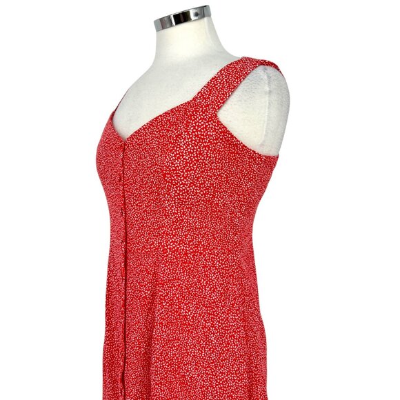 & Other Stories Red Floral Sleeveless Mini Summer Dress Size 10 - Picture 5 of 13